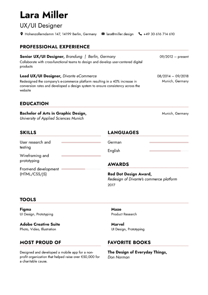 Minimalist Tech Resume