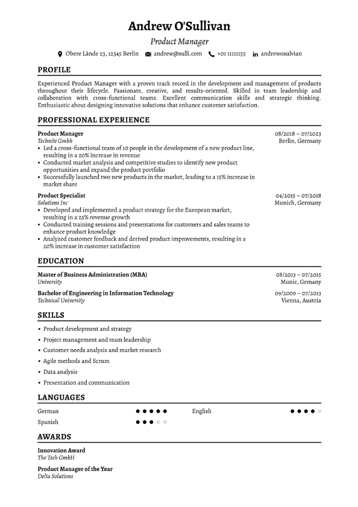 Classic Elegant Resume