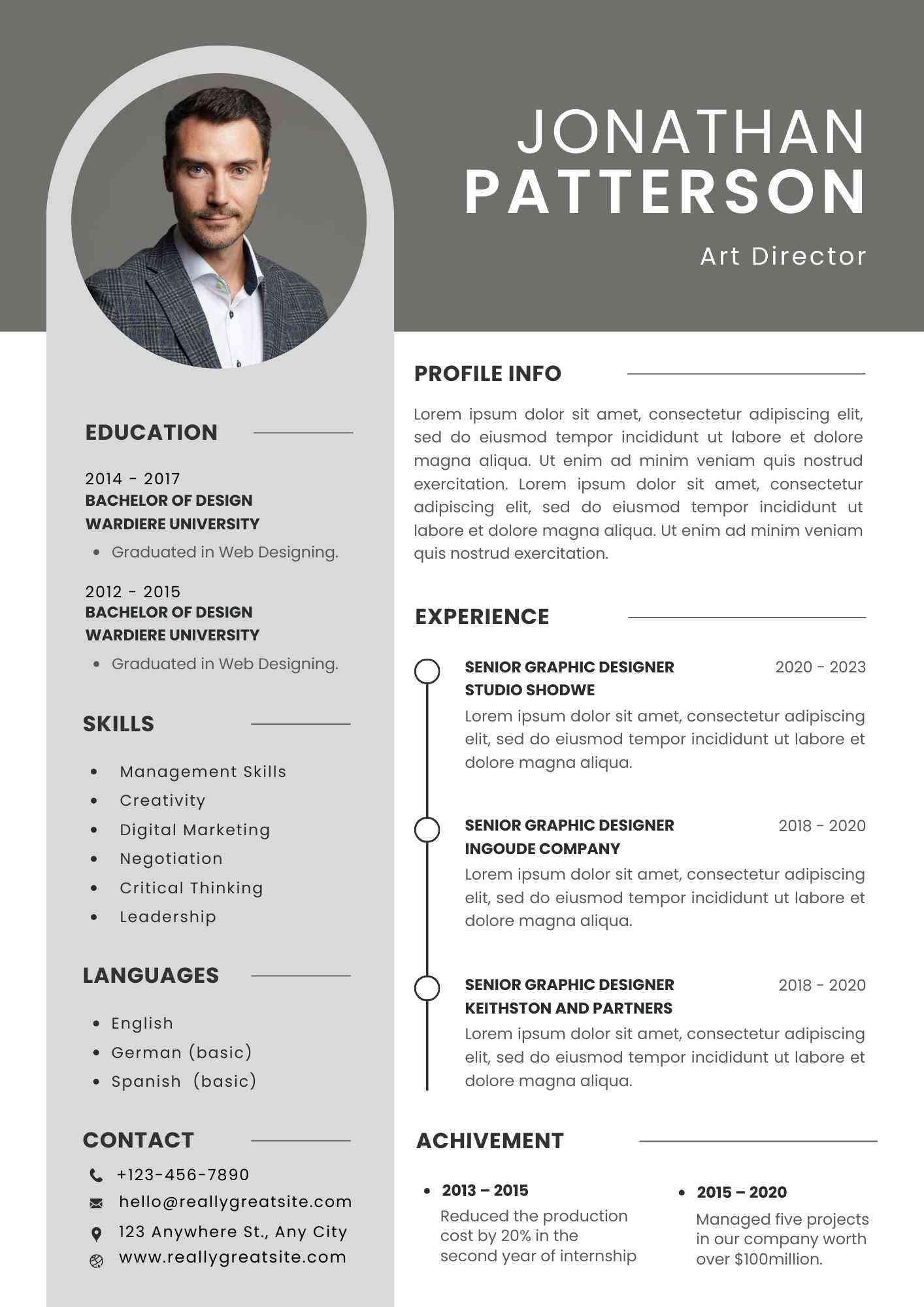 Professional Modern CV Resume