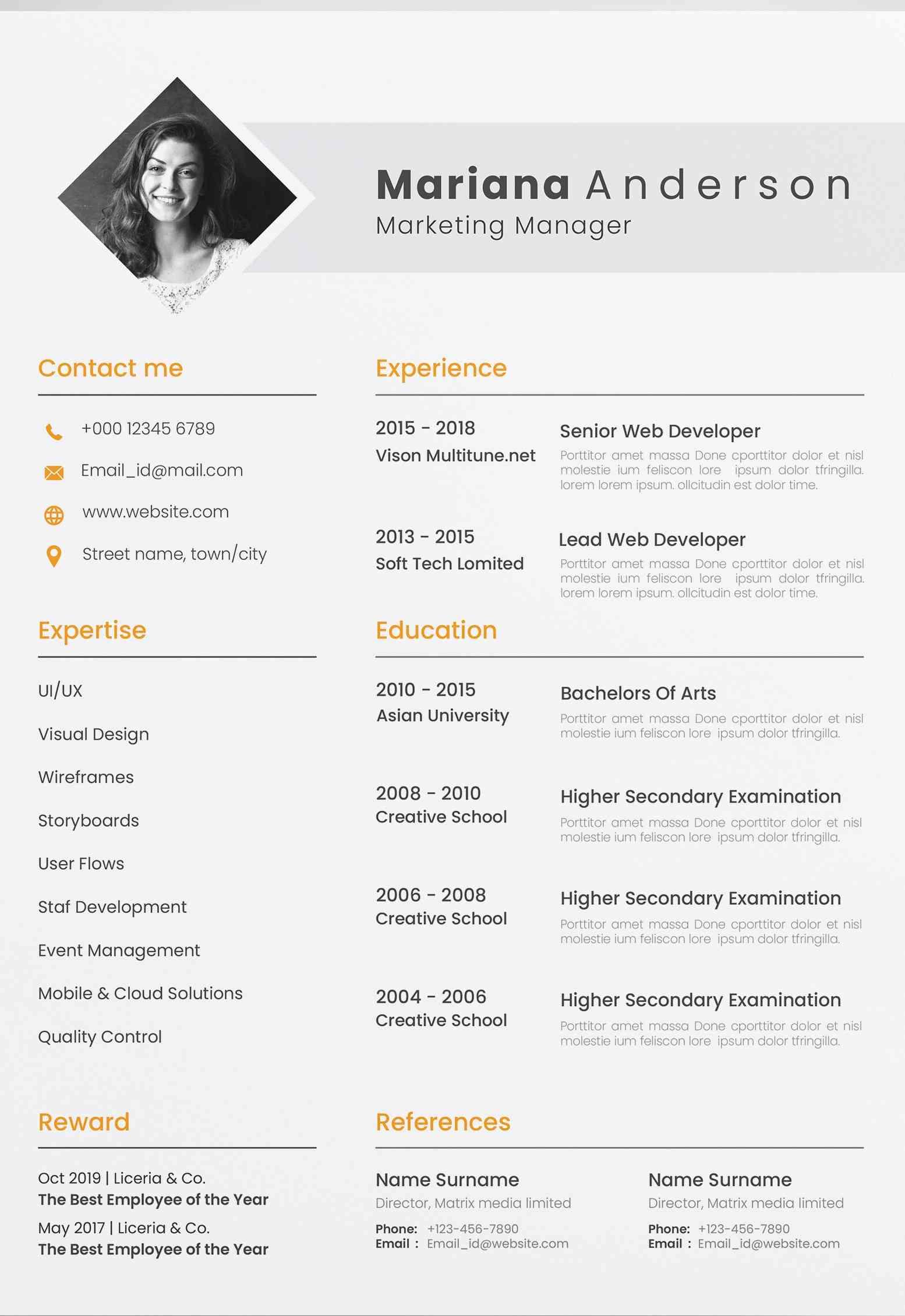 Geometric Modern Resume